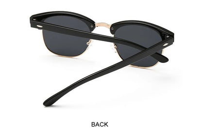 Vintage Polarized Semi-Rimless Sunglasses for Women