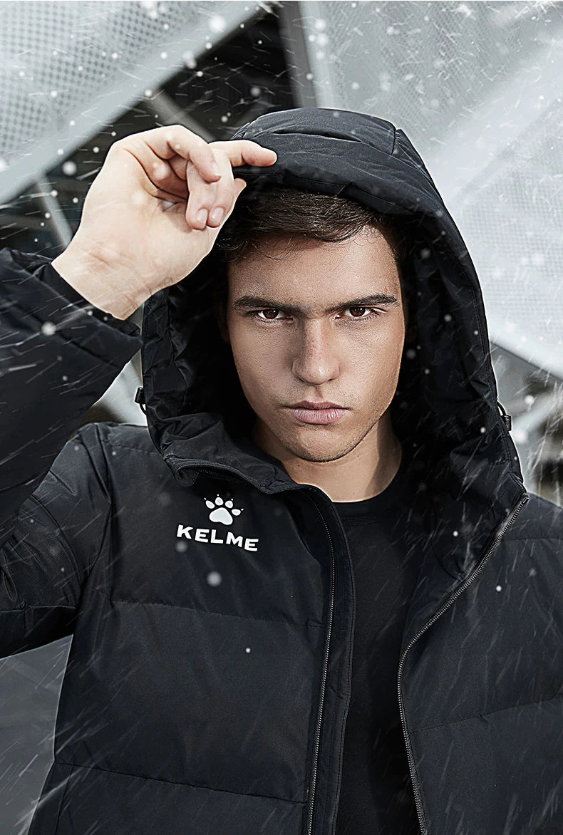 KELME Men's Winter Hooded Sports Jacket