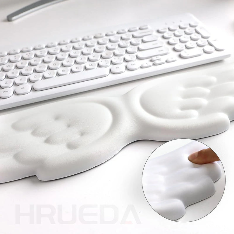 Ergonomic Angel Wing Keyboard & Mouse Pad Set for Wrist Support