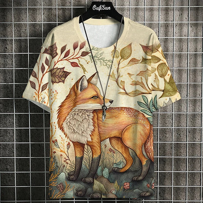 Unisex Japanese Samurai Cat 3D Printed T-shirt