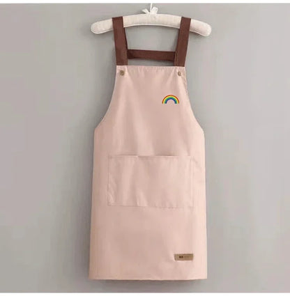 Waterproof Kitchen Apron with Large Pocket for Cooking and Restaurant Use