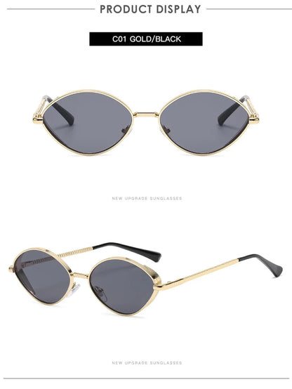 Women’s Oval Sunglasses with Diamond Thread Legs