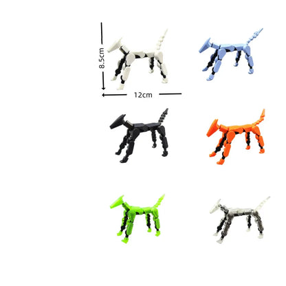 DIY Luminous T13 Multi-Jointed Movable Robot & Dog Action Figures