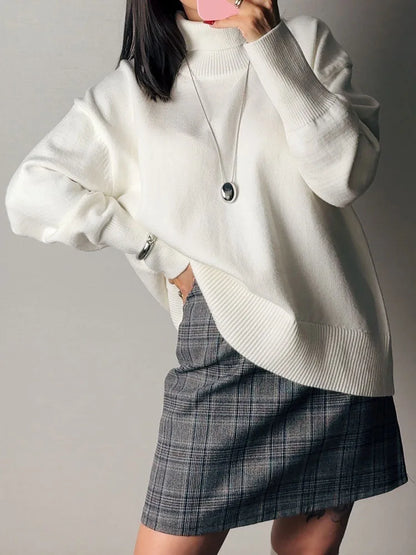 Oversized Turtleneck Sweater for Women