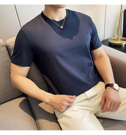 Men's Summer Ice Silk Cotton T-Shirt