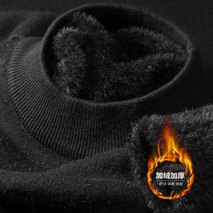 Plush Men's Knitted Turtleneck Sweater