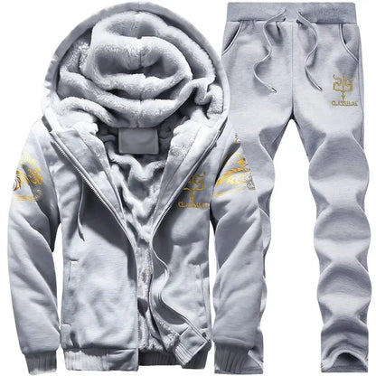 Winter Men's Hooded Tracksuit Set