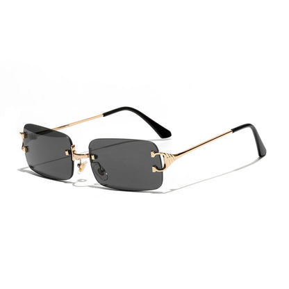 Ruiao 2025 Rimless UV400 Sunglasses – Unisex Designer Square Shades