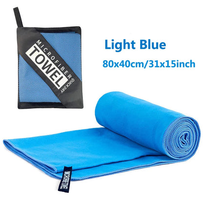 Quick-Dry Microfiber Travel Towel 40x80cm for Gym, Beach, and Camping