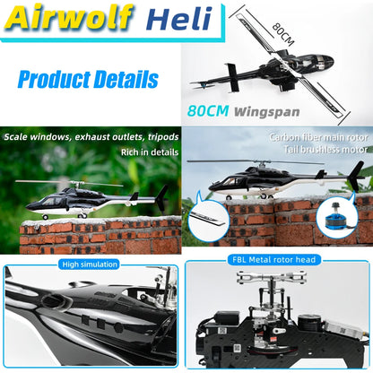 FLY WING Airwolf FW450 V2 6CH RC Helicopter RTF – GPS Flight Control