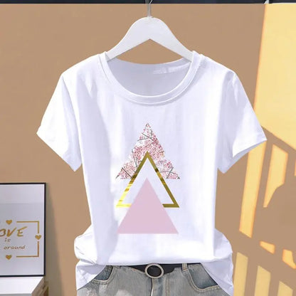 Floral Print Oversized Short-Sleeve T-Shirt for Women