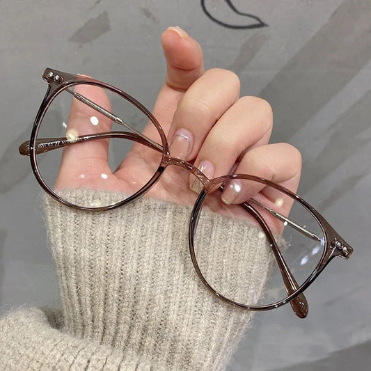 Unisex Round Anti-Blue Light Glasses – Computer Frame