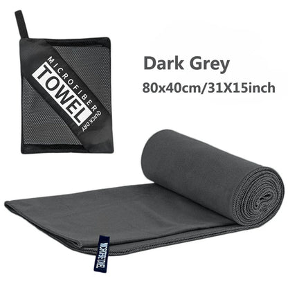 Quick-Dry Microfiber Travel Towel 40x80cm for Gym, Beach, and Camping