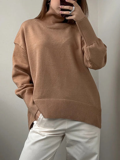 Oversized Turtleneck Sweater for Women