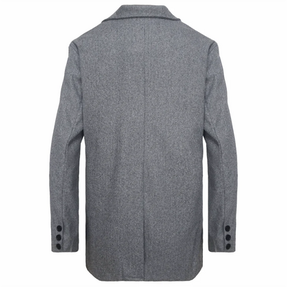 Men's Wool Lapel Trench Coat Single-Breasted England Style