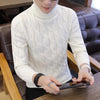 Men's White Turtleneck Sweater