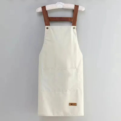 Waterproof Kitchen Apron with Large Pocket for Cooking and Restaurant Use