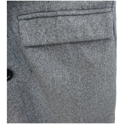 Men's Wool Lapel Trench Coat Single-Breasted England Style