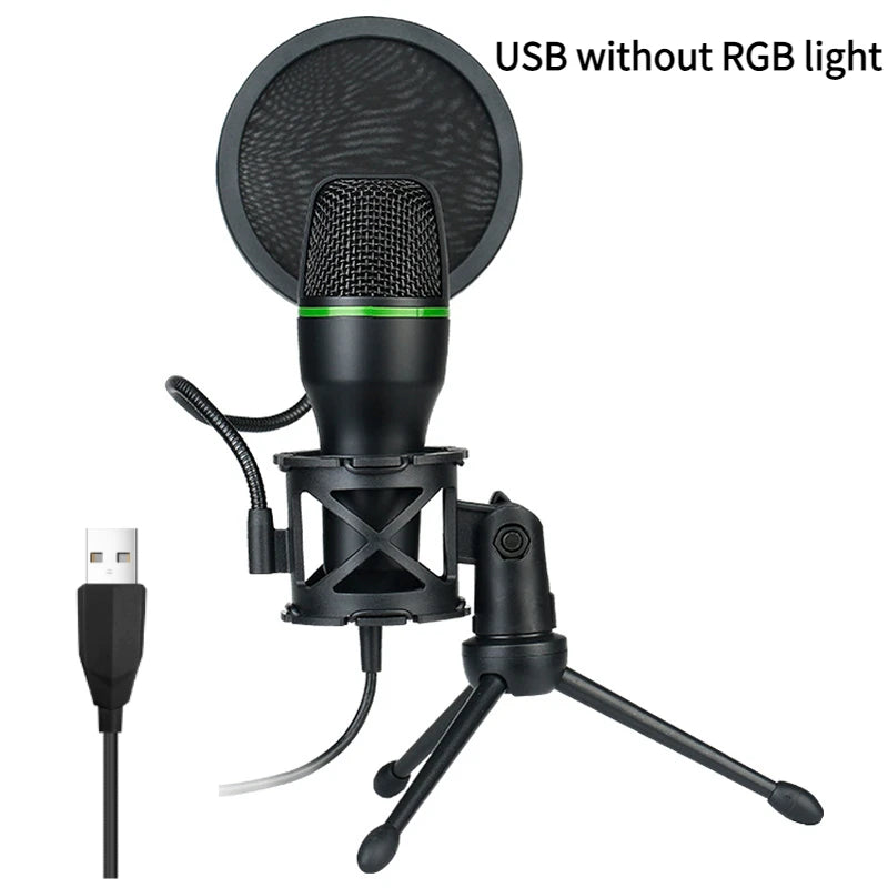 3.5mm/USB Condenser Microphone – Pro Mic for Karaoke, Gaming & Recording