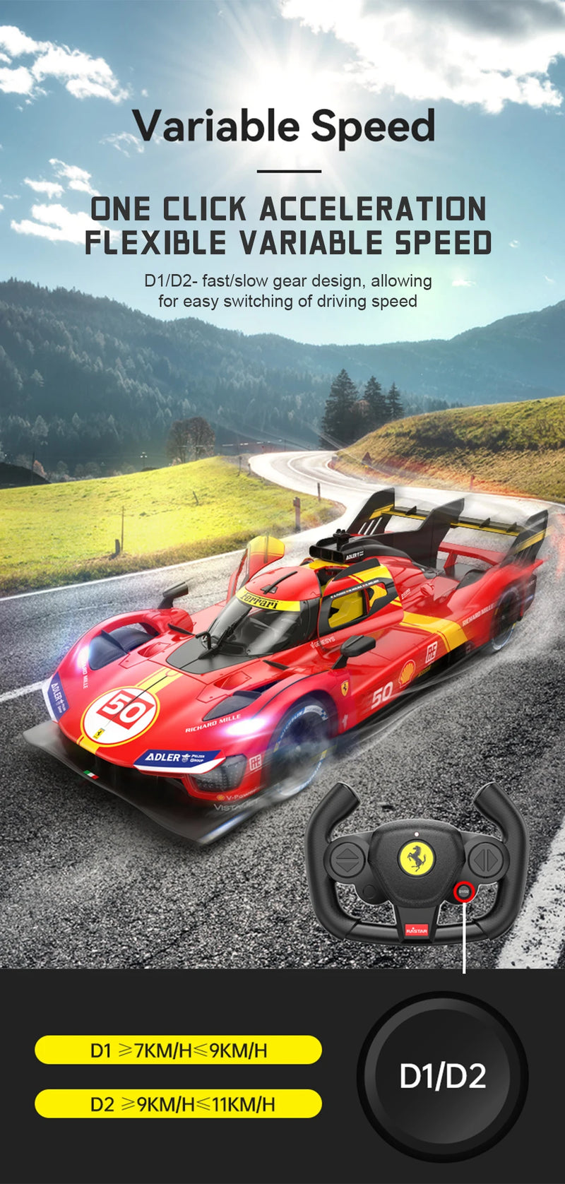 1/14 Ferrari 499P #50 2024 Champion RC Car