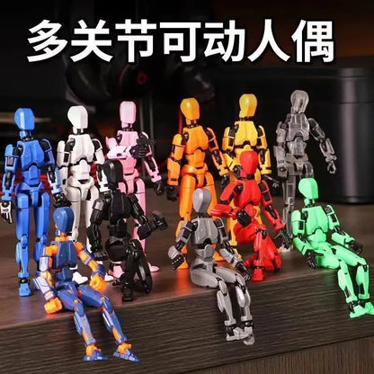 DIY Luminous T13 Multi-Jointed Movable Robot & Dog Action Figures