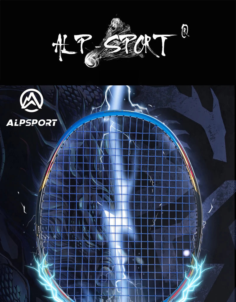 Alpsport AIR 10U Ultralight 52g T800 Badminton Racket