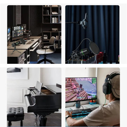 3.5mm/USB Condenser Microphone – Pro Mic for Karaoke, Gaming & Recording