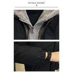 TFETTERS Autumn Winter Zip-up Hooded Parka Jacket