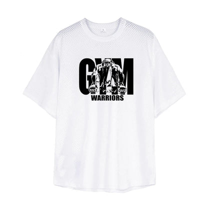 Men’s Oversized Quick-Dry Gym T-Shirt – Breathable Mesh Fitness Tee