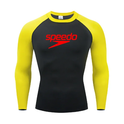 Men's UV Protection Surf Rash Guard Diving Suit Short Sleeve Swimwear