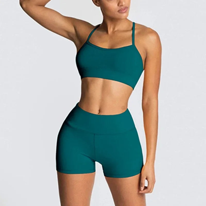 Leopard Print Yoga Set for Women Two Piece