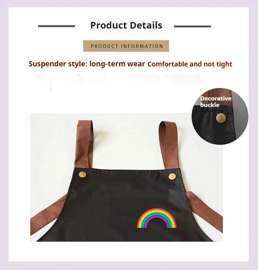 Waterproof Kitchen Apron with Large Pocket for Cooking and Restaurant Use