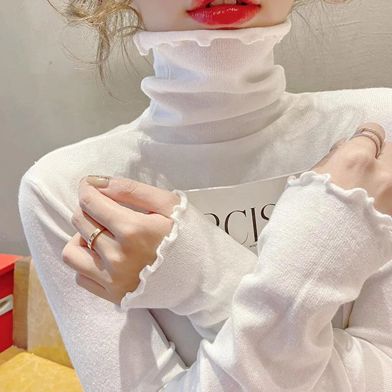 High-Elastic Turtleneck Jumper for Women