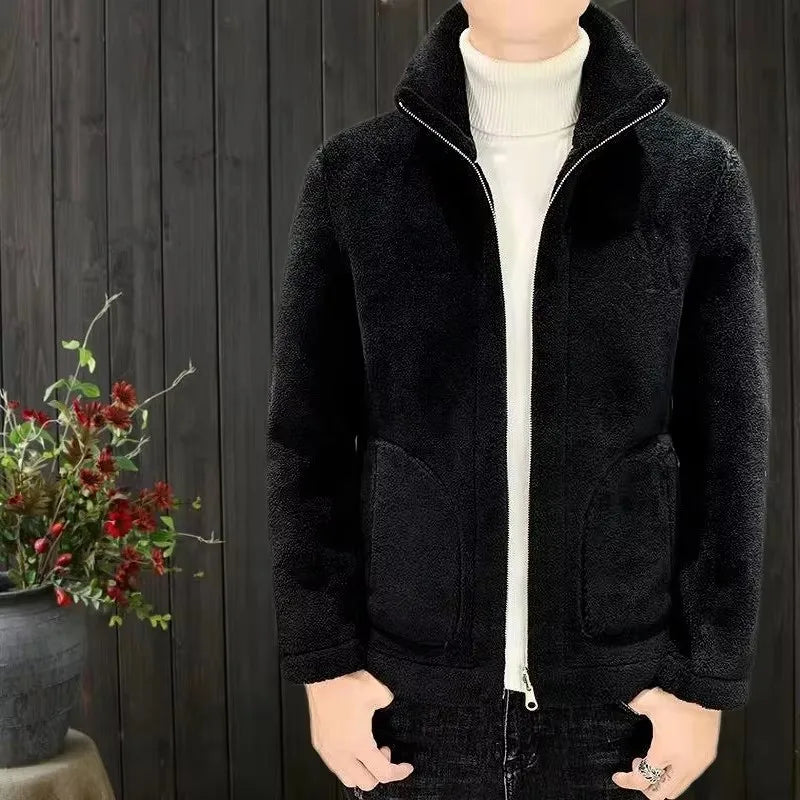 Fashionable Autumn & Winter Lamb Wool Jacket for Men