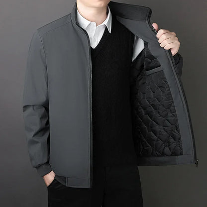 Plus Size Plush Thick Coat with Stand Collar