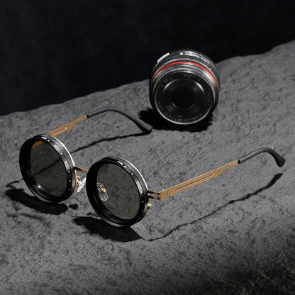 ND9 Adjustable Polarized Round Sunglasses for Men and Women UV400