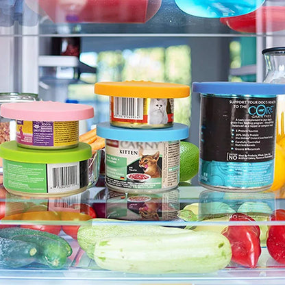 Reusable Pet Food Can Cover and Spoon Set for Dogs and Cats