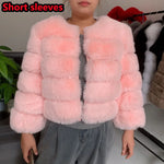 Women's High-Quality Faux Fox Fur Coat