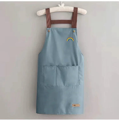 Waterproof Kitchen Apron with Large Pocket for Cooking and Restaurant Use