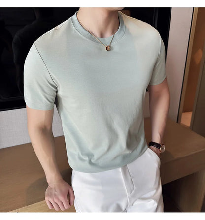 Men's Summer Ice Silk Cotton T-Shirt