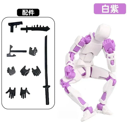 DIY Luminous T13 Multi-Jointed Movable Robot & Dog Action Figures