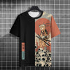 Unisex Japanese Samurai Cat 3D Printed T-shirt
