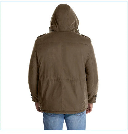 Thickened Multi-Pocket Mid-Length Casual Coat