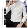 Men's White Turtleneck Sweater