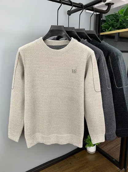 Winter Men's Warm Fleece Sweater O-Neck