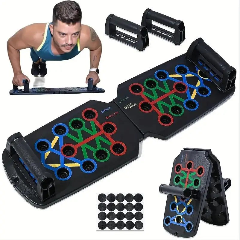 Foldable Multifunctional Push-Up Board: Total Body Workout Tool