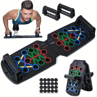 Foldable Multifunctional Push-Up Board: Total Body Workout Tool