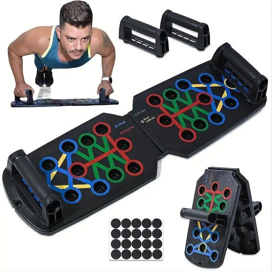Foldable Multifunctional Push-Up Board: Total Body Workout Tool