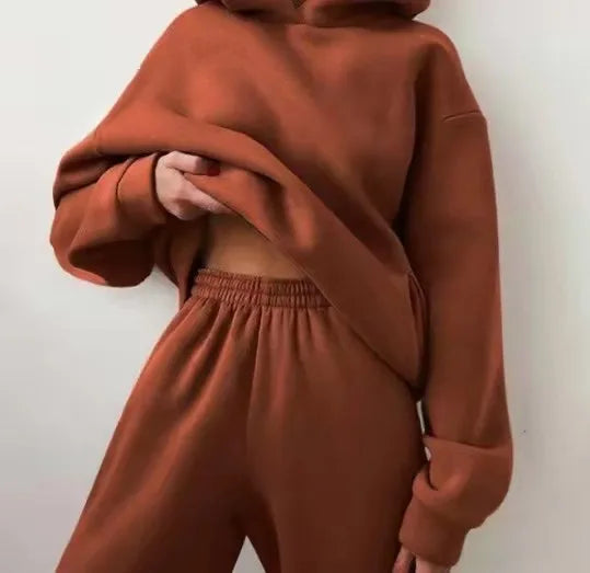 Casual Long Sleeve Hoodie & Pants