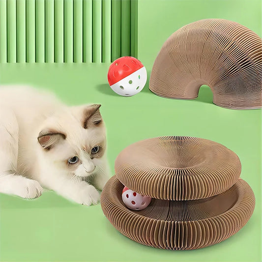 Magic Foldable Cat Scratcher & Bed - Interactive & Durable Pet Toy